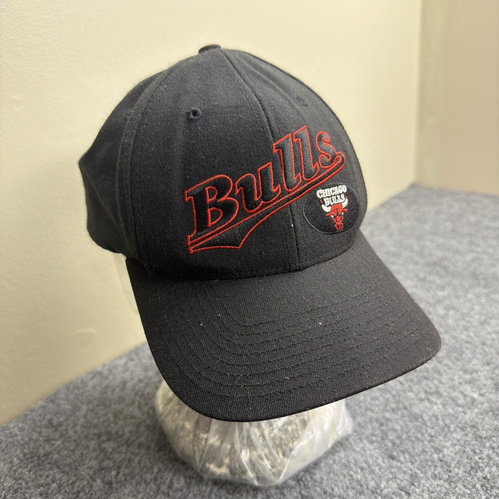Vintage 90s Chicago Bulls Twins Snapback Hat Cap NBA Basketball Black